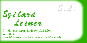 szilard leiner business card
